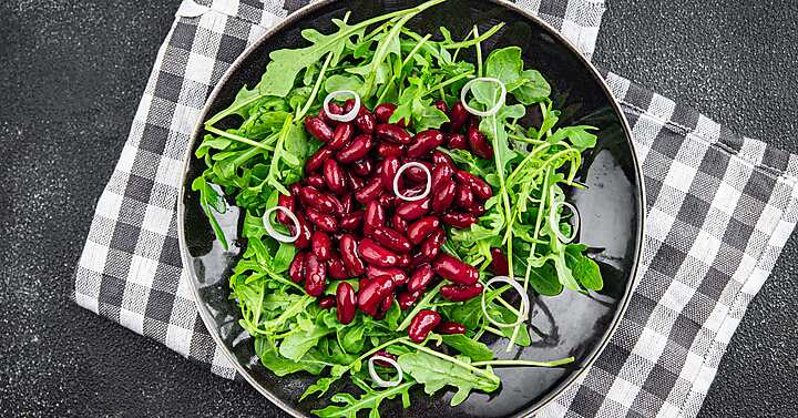 Rucola e fagioli rossi